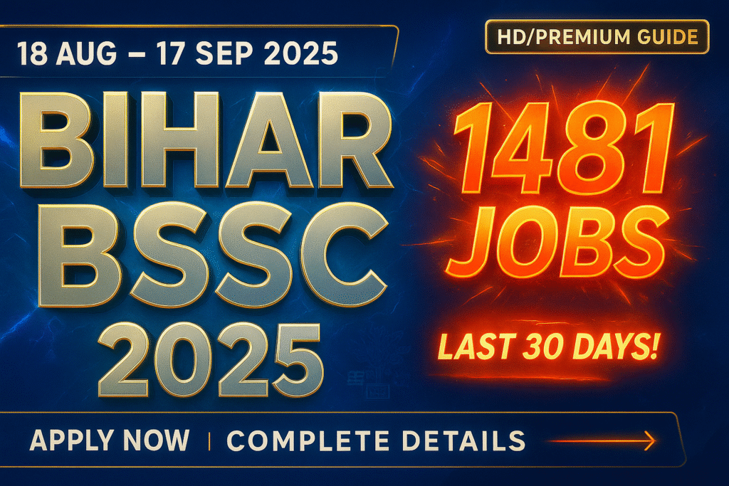 Bihar BSSC 4th Graduate Level Recruitment 2025
